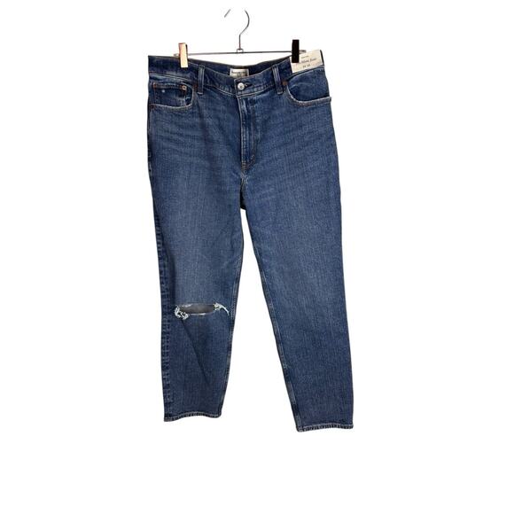 New Levi's Low Pro Straight Jeans Women's Size 31 Blue Denim NWT Distressed - Picture 4 of 6